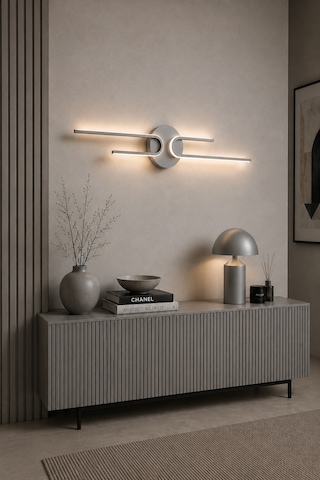 Mino Modern Led Duvar Apliği Günışığı Gri