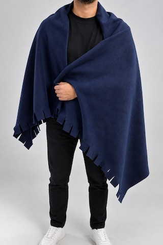 Parshey Polar Şal 70x170 Cm Unisex Sıcak Tutan Yumuşak Kenar Püsküllü Lacivert