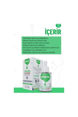 Siveno Biberiye Yağlı Dökülme Karşıtı Onarıcı 10 Mucizevi Yağdoğal Saç Bakım Serumu 30ml