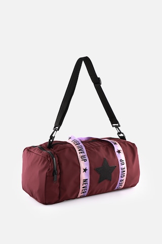 İcone Bag Çocuk Yıldız Logolu Spor Çanta, Çocuk Spor Çanta, Fermuarlı Detaylı Çocuk Spor Çanta Mürdüm