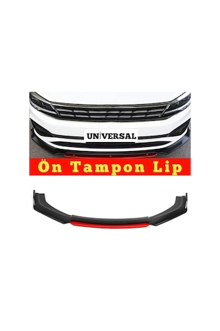 Ford İle Uyumlu Courier Ön Tampon Altı Lip 4 Parça Kırmızı