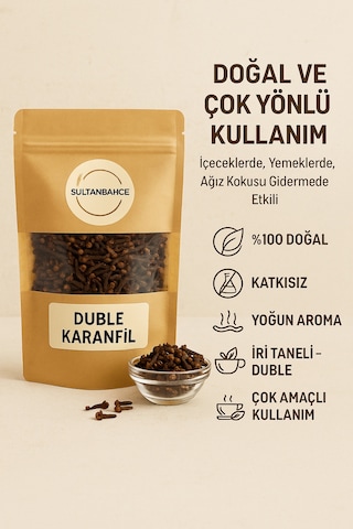 Sultanbahçe Duble Karanfil İri Taneli 50 G Doğal, Katkısız, Yoğun Aromalı Baharat