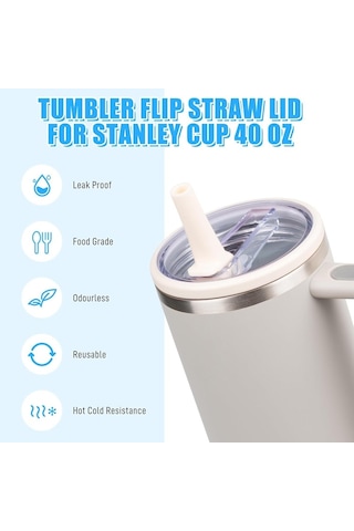 Stanley 40oz Adventure Quencher Şeffaf Hasır Kapak Yedek Parçaları İçin, Spec: Beyaz