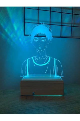 Haikyuu Akaashi Keiji 16 Renk Gece Lambası