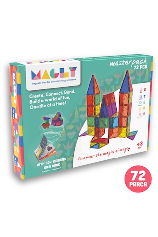 Magly Ball Pack Top Seti Ball Run İle Uyumlu Top Eklentisi - Çocuklar İçin 12 Adet Renkli Ahşap Top