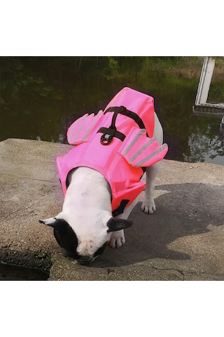 Suntek Saplı Köpek Can Yeleği Plaj Botla Gül-kırmızı-m