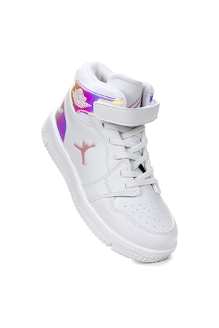 Hayka Hologram Cırtlı Kız Çocuk Spor Ayakkabı Beyaz