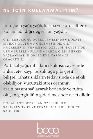 Boco Born In Cosmetics Itır + Portakal Saf Aromaterapi Uçucu Yağı 2 x 10 ML