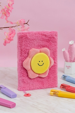 Studi Pelüş Ve Eğlenceli Defter - Çiçek Figürlü