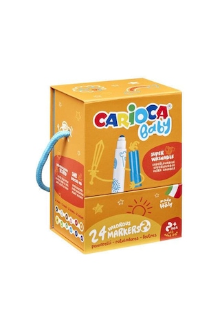 Carioca Jumbo Bebek Süper Yıkanabilir Keçeli Boya Kalemi 24'lü 46817