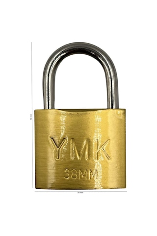 Ymk Kancalı Asma Kilit Kısa Sarı 38 Mm