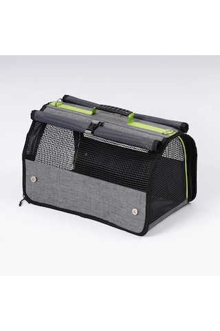 Reyo Brave Paws Flybag Plastik Yırtılmaz Fileli Kedi Ve Köpek Taşıma Çantası Seyahat Çantası Gri 45x25x26cm
