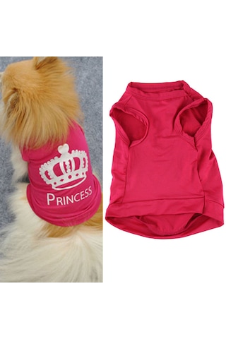 Köpek İçin Pembe Princess Sweat Tshirt Pet Kıyafeti