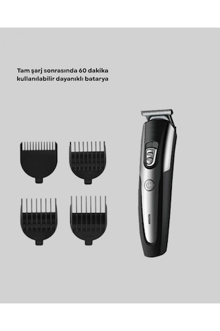 Profesyonel Saç Ve Sakal Kesme Tıraş Makinesi Kablosuz Ergonomik Tasarım