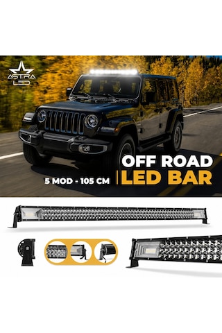 540watt 105 Cm 5 Modlu Çift Renk 3 Sıra Atv Offroad Tekne Aydınlatma Led Bar Lamba