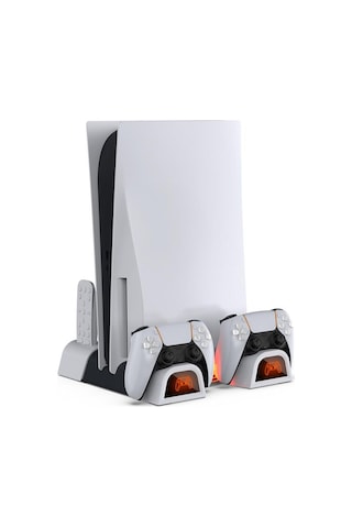 Dobe Tp5 05100 Ps5 Led Göstergeli Fanlı Oyun Hazneli Şarj Stand