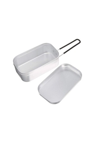 Kapaklı Gıda Konteyner Ile Alüminyum Teneke Kapalı Açık Kamp Piknik Gümüş Açık Hava Tabloları 2