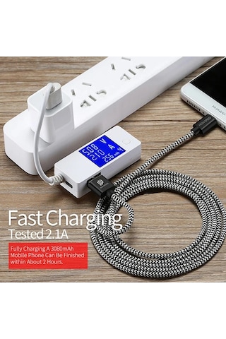 Dux Ducıs Usb Type C Kopmaz Yırtılmaz Usb Kablo Hızlı Şarj 1 Metre- 5775 Standart