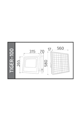 Horoz Tiger 100w Solar Ledli Projektör 6400k Beyaz Işık Çok Renkli