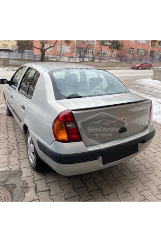 Renault Clio 2 Symbol 1998-2008 Sedan Uyumlu Bagaj Üstü Spoiler Bagaj Çıtası Piano Black Parlak Siyah (00) (ŞüsCarOto Aksesuar)