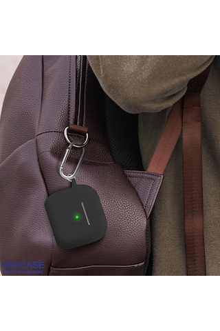 Apple Uyumlu AirPods 4. Nesil Soft Silikon Kılıf Düz Renkler Siyah
