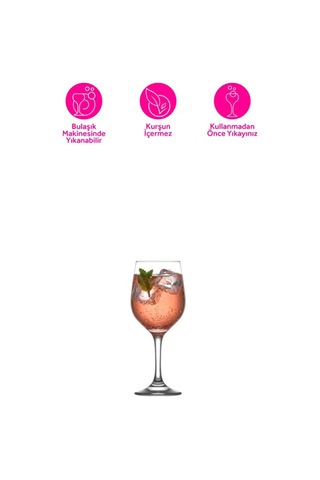 Lav Fame Cam Goblet 6'lı 480 ml Ayaklı (Şarap Kadehi , Kokteyl Bardağı)