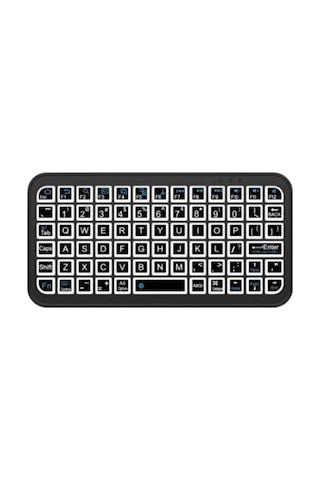 Hepsi Kompakt Siyah Rgb Işıklı Bluetooth Mini Klavye Najmaddin