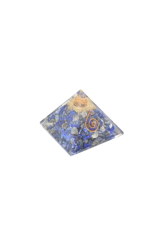 Hakiki Doğal Lapis Lazuli Taşlı Orgonit Piramit