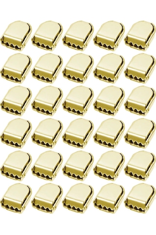 Gold Altın Renk Metal Ayakkabı Bağcık Ucu Klipsi 30 Adet