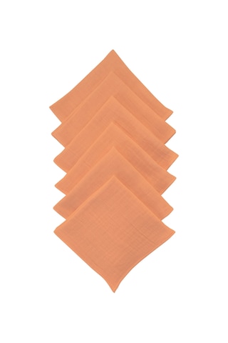 Bürümcük 25x25cm Bebek Ağız Bezi Ter Bezi 6'lı Krmt Kiremit