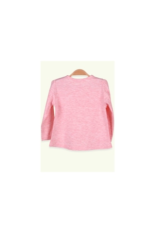 Breeze Kız Çocuk Uzun Kollu Tişört Güpürlü 1-4 Yaş, Somon Melanj (541472643) Çok Renkli