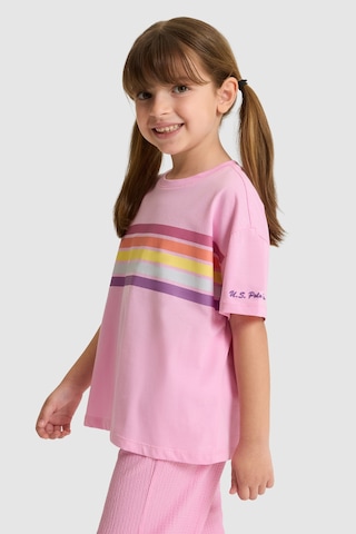 U.s. Polo Assn. Kız Çocuk Pembe Tişört 50325698-vr041