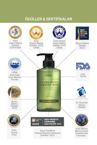 Kundal Tea Treebiotics Acne Akneye Eğilimli Ciltler İçin Vücut Yıkama Jeli 500 ML