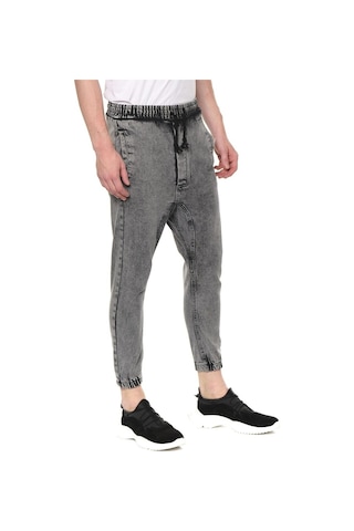 Beli Ve Paçası Lastikli Şalvar Model Erkek Kot Pantolon