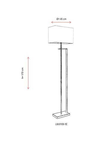 Avonnı Lm-9109-1e Eskitme Kaplama Lambader E27 Metal Kumaş Dekoratif Salon Aydınlatma 170 Cm - Teşhir Krem