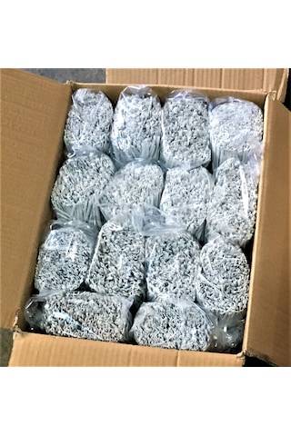 Pvc Kaplı İnce Bağteli Klips Beyaz 17 Cm Kesilmiş 500 Gram
