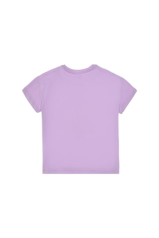 U.S. Polo Assn. Kız Çocuk Lila Comfort Bisiklet Yaka Çiçek Baskılı Pamuk Tişört 50306203-VR034