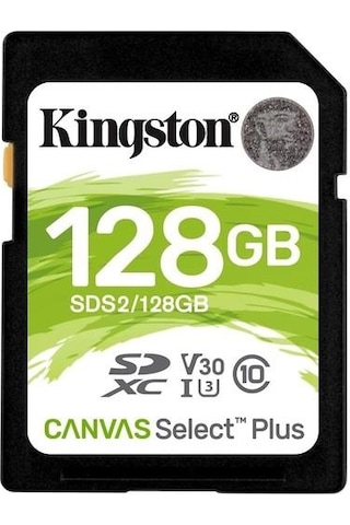 Kingston 128GB SDXC Canvas Select Plus Hafıza Kartı SDS2/128GB
