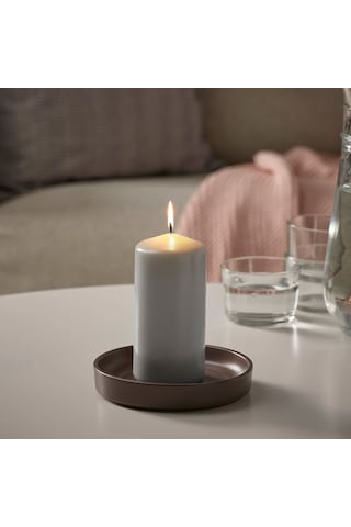 Blok Mum, Açık Gri, 14 Cm