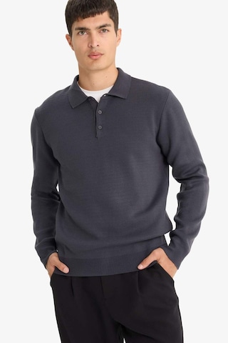 Defacto Standart Fit Polo Yaka Triko Kazak F1523ax25augr308 Gri