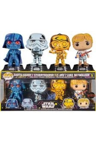 Funko Pop 4-pack Retro Series: Disney Star Wars - Darth Vader / Stormtrooper / C-3po / Luke Skywalker