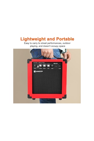 VANGOA Ga10rd Model 10 Wat Elektro Gitar Amfisi Kırmızı