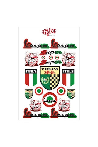 Vespa Sticker Seti Vespa Sticker Seti