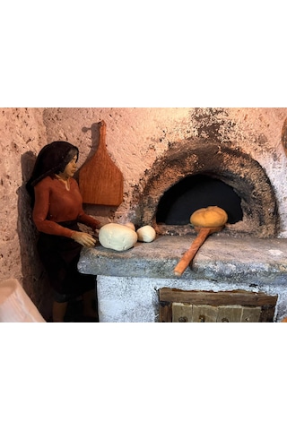 El Yapımı Rustik Ekmek Fırını Diorama Ahşap Ve Kil Detaylarıyla Minyatür 3 Boyutlu Fırın Sahnesi