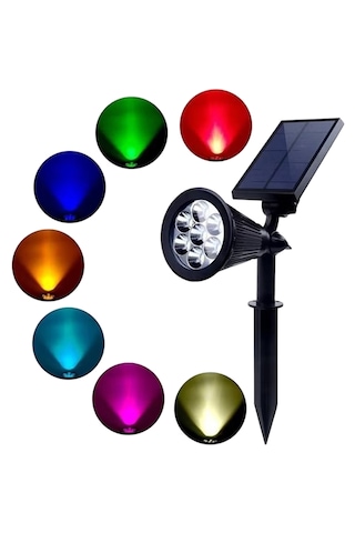 Greentech Güneş Enerjili Renk Değiştiren 7 Ledli Bahçe Aydınlatma / GT-SL04