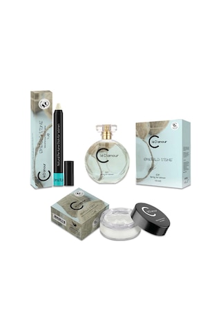 Cle D'Amour Emerald Stone Women Vegan EDP Kadın Parfüm Gurme Çiçeksi 3 x 50 ML