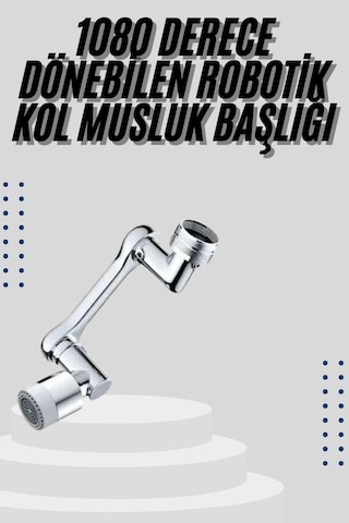 Mutfak Musluk Başlığı 1080 Derece Dönebilir Oynar Başlıklı Musluk Aparatı