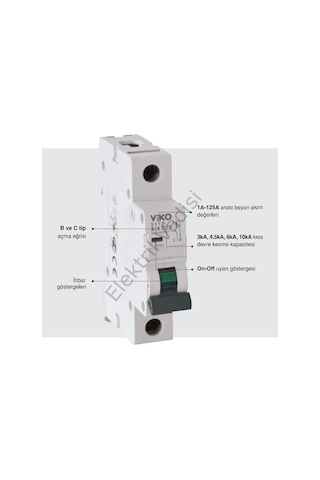 Viko 1X32 Amper W Otomat B Tipi 4.5Ka Sigorta 4Vtb-1B32
