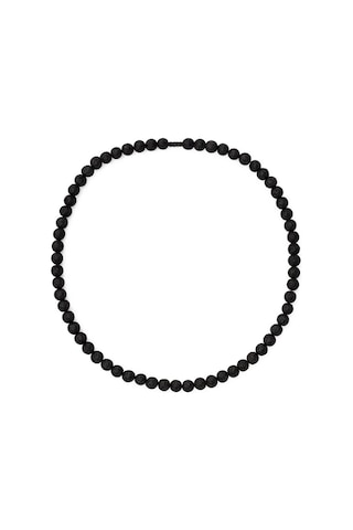 9 Mm 60 Cm Doğal Lav Taşlı Erkek Kolye Ey34 Gri