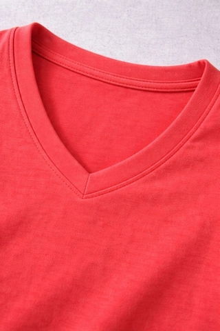 Alfanora Genç Kız Çocuk V Yaka Tişört Yazlık Model Günlük Basic Body - Nar Çiçeği Nar Çiçeği